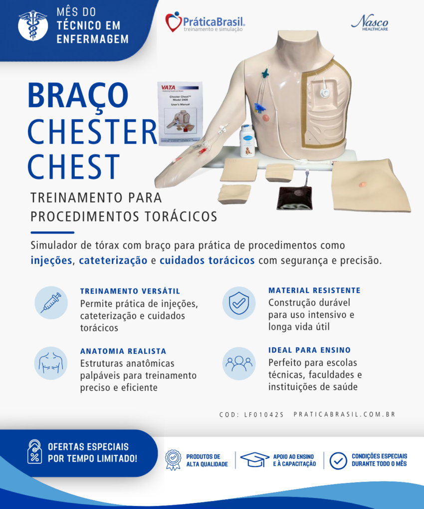 Chester Chest com Braço Avançado (pele clara)