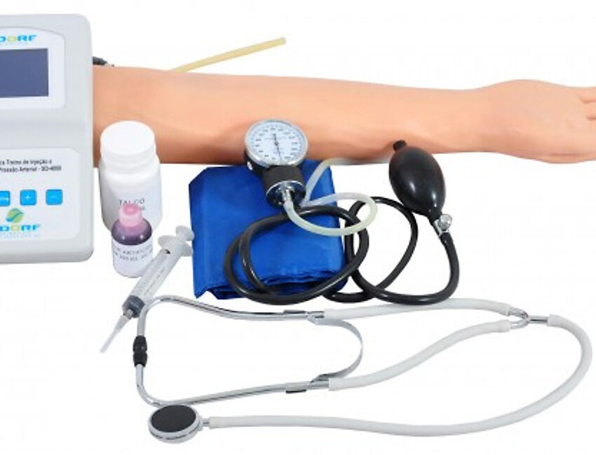 Braço para Treino de Injeção I.V., I.M. e Aferição da Pressão Arterial