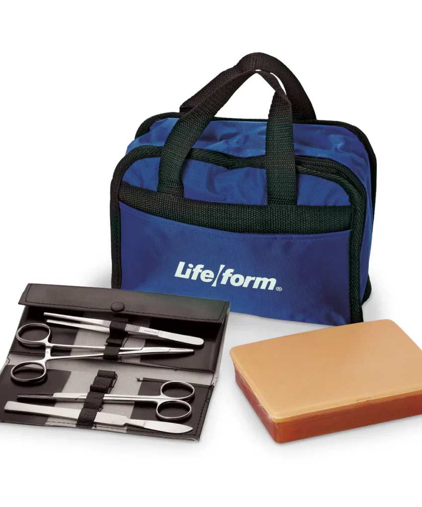 Kit de Sutura Lifeform LF01042 para treinamento de técnicas de sutura e fechamento de feridas