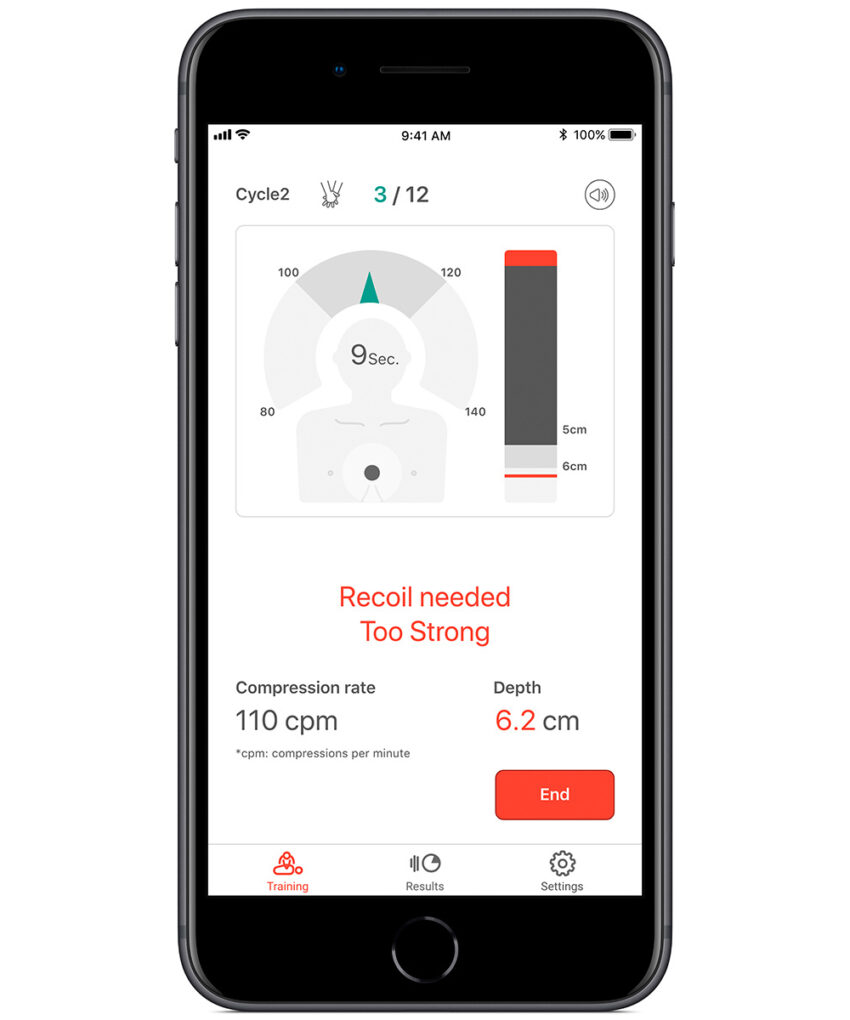 Alternative view of CPR Prompt Plus powered by Heartisense - Blue / 10-815