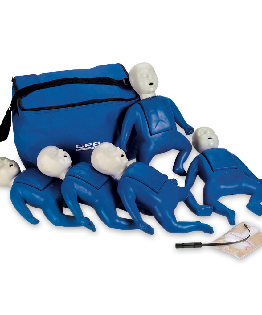 CPR Prompt Training and Practice Manikin - TPAK 50 Infant 5-Pack, Blue