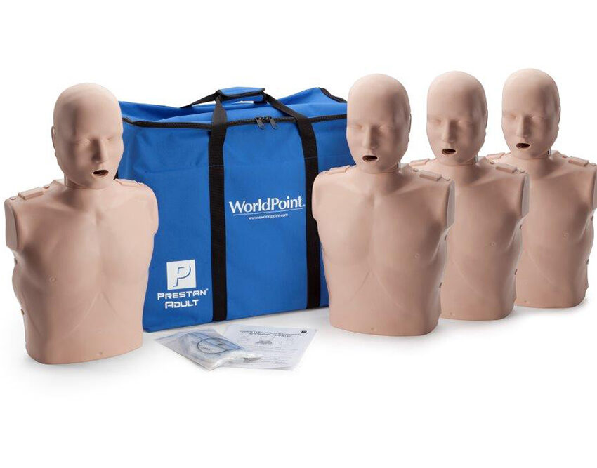 Manequim Prestan® Adulto (pacote com 4) - sem monitor (pele média)