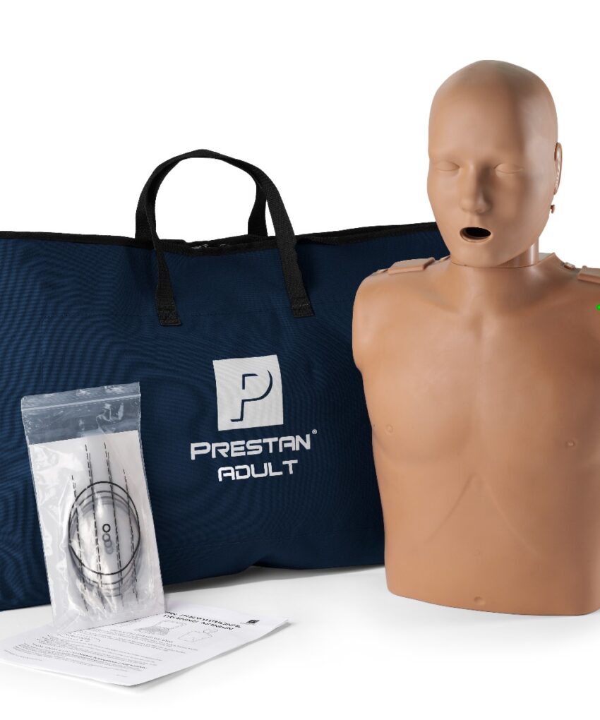 Prestan® Adult Man – Manequim de RCP com Monitor e Pele Escura