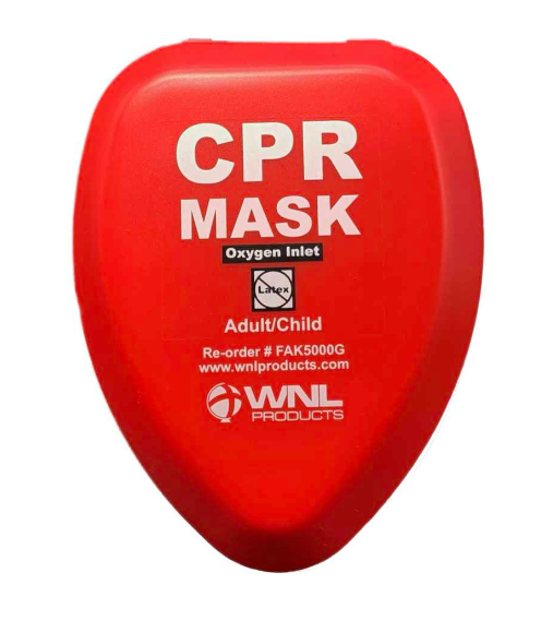 Adult/Child CPR Mask in Hard Case - RED