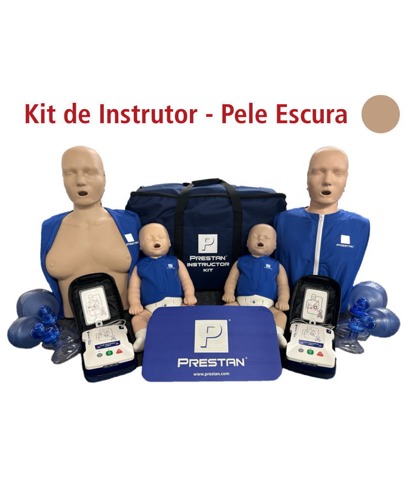 Tom de Pele Escura – Kit Instrutor PRESTAN® de Treinamento de RCP com Manequins e AED UltraTrainer®