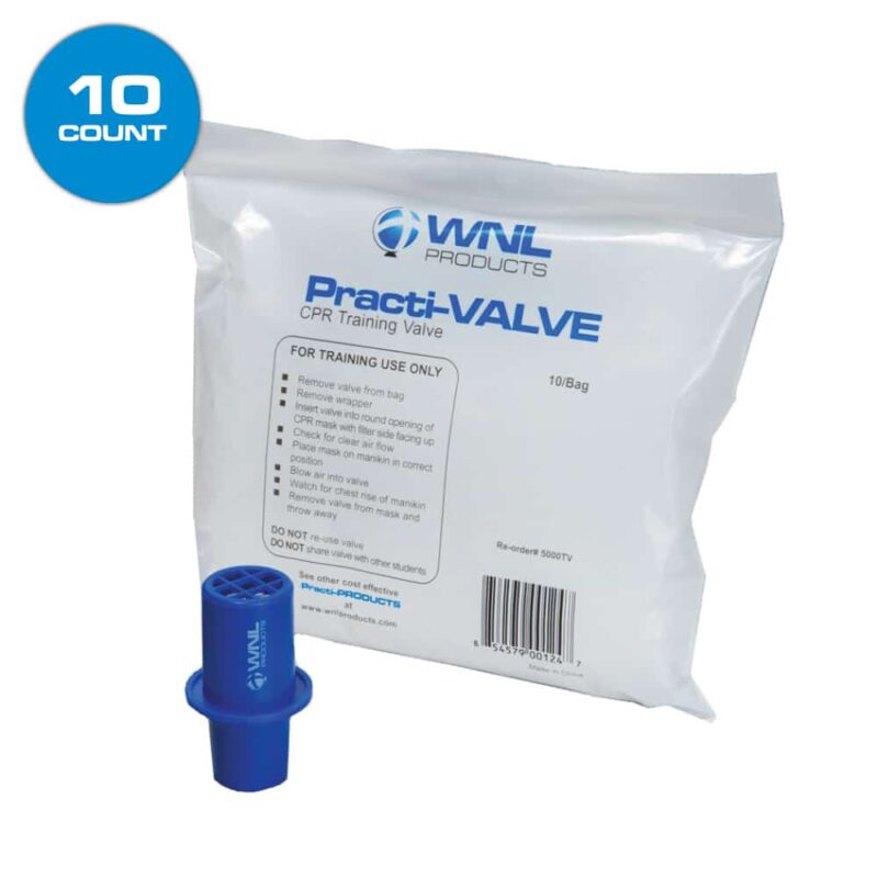 CPR Practi-VALVE pacote com 10 válvulas descartáveis para treinamento de RCP
