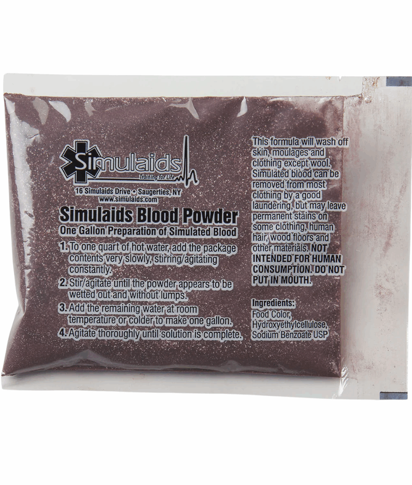 Simulaids Blood Powder para Simulação de Vítimas