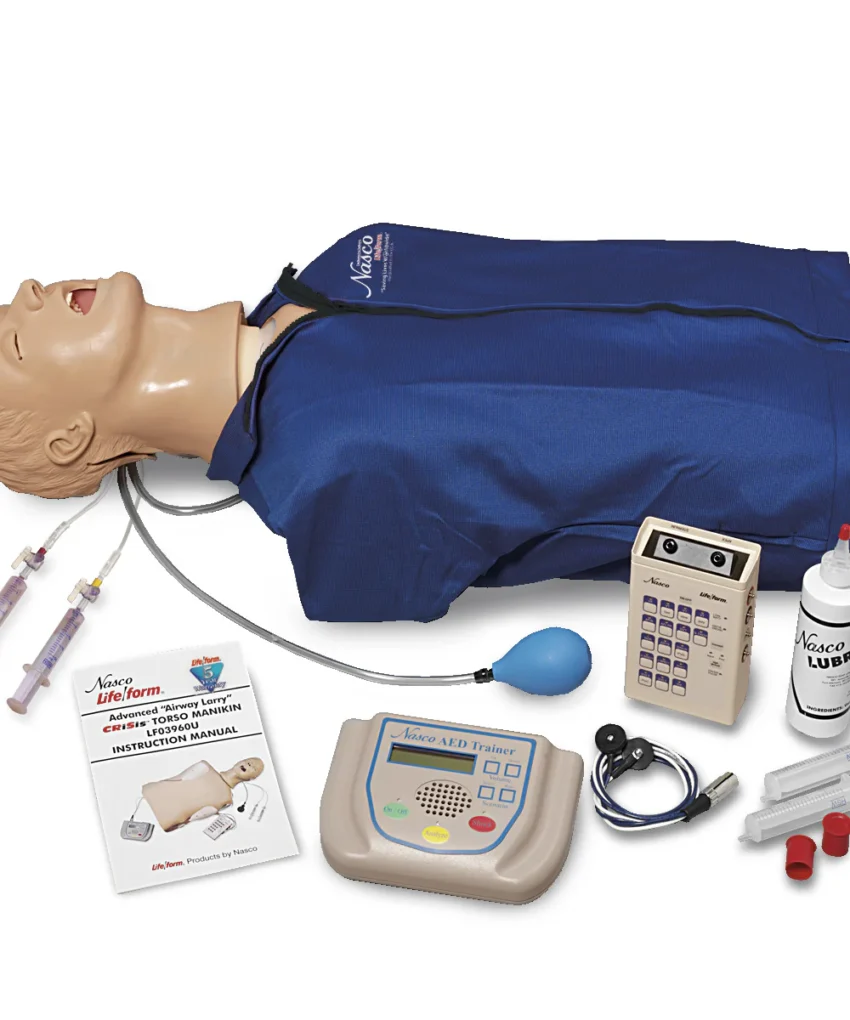 Torso Lifeform Airway Larry com desfibrilação ECG e treinamento DEA