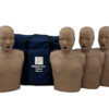 Kit com 4 Manequins Prestan Adulto Dark Skin para treinamento de RCP e DEA